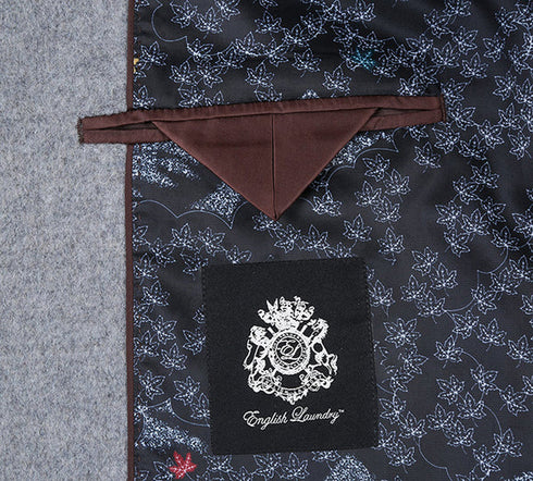 Light Gray Fall/Winter Essential Slim Fit Overcoat Wool Blend