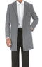 Light Gray Fall/Winter Essential Slim Fit Overcoat Wool Blend