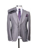 Great Gatsby Suit - Double breasted Vest - Big Peak Lapel Vintage Suit No Pleated Pants in color Gray