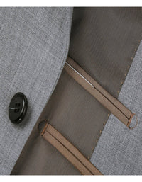 Light Grey Suit - Silver Gray Suit For Wedding - Mens Basic two Button Classic Fit Optional Vest Light Grey Suit