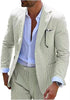 Men's 2pc Summer Seersucker Modern Fit  Navy Suit