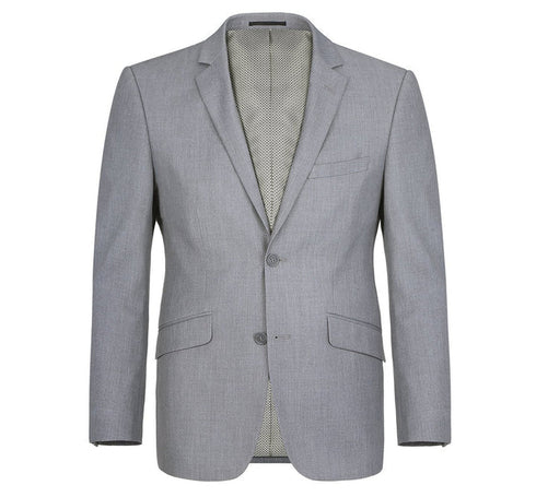 Light Grey Suit - Silver Gray Suit For Wedding - Mens Two Button Slim Fit Hack Light Grey Pocket Suit