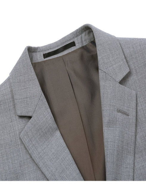Light Grey Suit - Silver Gray Suit For Wedding - Mens Basic two Button Classic Fit Optional Vest Light Grey Suit