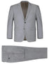 Light Grey Suit - Silver Gray Suit For Wedding - Mens Basic two Button Classic Fit Optional Vest Light Grey Suit
