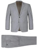 Light Grey Suit - Silver Gray Suit For Wedding - Mens Basic two Button Classic Fit Optional Vest Light Grey Suit