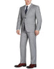 Light Grey Suit - Silver Gray Suit For Wedding - Mens Basic Two Button Slim Fit Light Grey Optional Vest Wool Suit