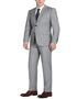 Light Grey Suit - Silver Gray Suit For Wedding - Mens Basic two Button Classic Fit Optional Vest Light Grey Suit
