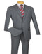 Light Grey Suit - Silver Gray Suit For Wedding - Mens Modern Fit Two Button Light Grey Poplin Suit