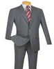 Light Grey Suit - Silver Gray Suit For Wedding - Mens Modern Fit Two Button Light Grey Poplin Suit