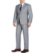 Light Grey Suit - Silver Gray Suit For Wedding - Mens Basic Two Button Slim Fit Light Grey Suit