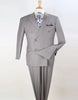 Pleated Suit - Mens Suits With Pleated Pant -  Regular Fit Suit - Light Grey Suit