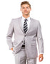 Light Grey Suit - Silver Gray Suit For Wedding - Men's Basic 2 Button Slim Fit Light Grey Wedding Suit