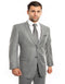 Light Grey Suit - Silver Gray Suit For Wedding - Men's Slim Fit Textured Shiny Sharkskin Light Grey Suit