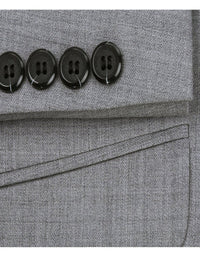 Light Grey Suit - Silver Gray Suit For Wedding - Mens Basic two Button Classic Fit Optional Vest Light Grey Suit