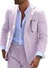 Men's 2pc Summer Seersucker Modern Fit  Navy Suit