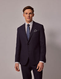 Mens Linen Suit For Beach Wedding - Summer Suit in Navy Linen
