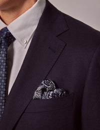 Mens Linen Suit For Beach Wedding - Summer Suit in Navy Linen