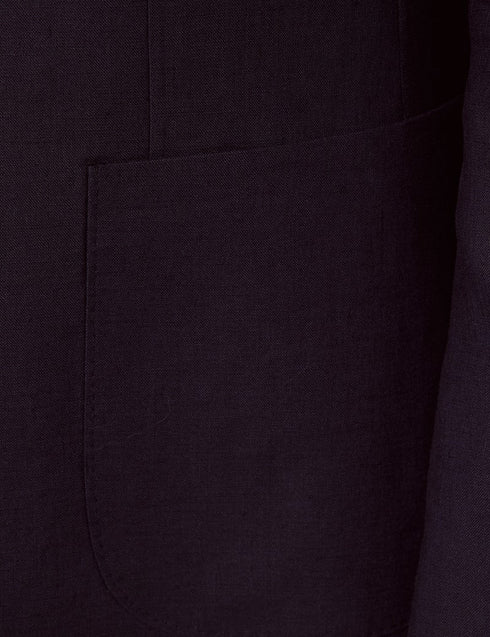 Mens Linen Suit For Beach Wedding - Summer Suit in Navy Linen