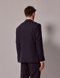 Mens Linen Suit For Beach Wedding - Summer Suit in Navy Linen