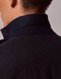 Mens Linen Suit For Beach Wedding - Summer Suit in Navy Linen