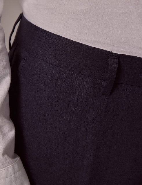 Mens Linen Suit For Beach Wedding - Summer Suit in Navy Linen