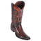 Los Altos Boots - Mens Dress Cowboy Boot - Low Priced Lizard Teju European Toe Boots - Faded Brown- in Brown