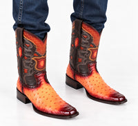 Los Altos Ostrich Faded Buttercup European Square Toe Men’s Boot