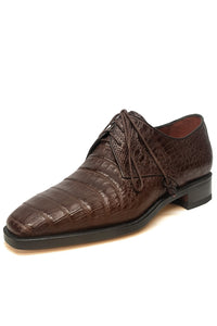 Los Altos All-Over Crocodile Lace Up Dress Shoes