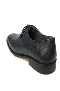 Los Altos All-Over Crocodile Lace Up Dress Shoes