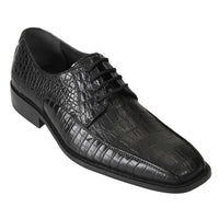 Los Altos Black Crocodile Bike Toe Shoes