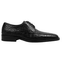 Los Altos Black Crocodile Bike Toe Shoes