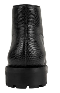 Los Altos Black Genuine Lizard & Stingray Ankle Boots