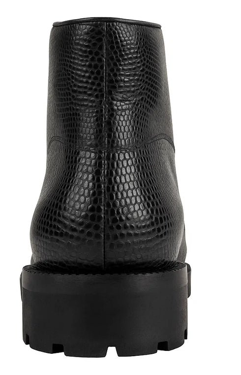 Los Altos Black Genuine Lizard & Stingray Ankle Boots