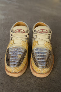 Los Altos Casual Natural Genuine All-Over Crocodile Shoes