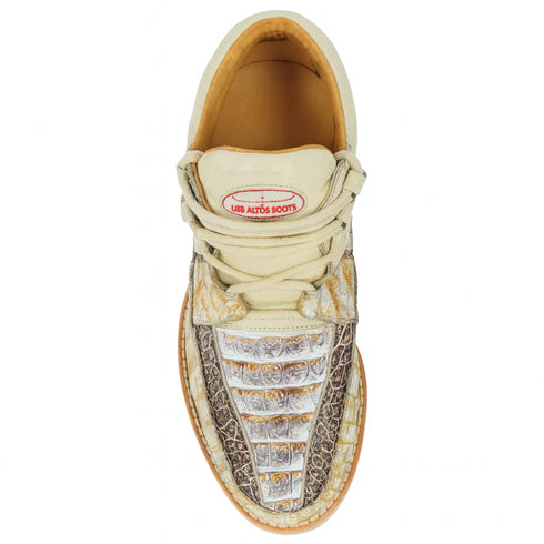 Los Altos Casual Natural Genuine All-Over Crocodile Shoes
