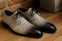 Los Altos All-Over Crocodile Lace Up Dress Shoes