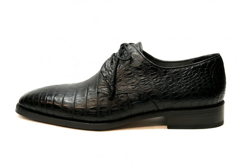 Los Altos All-Over Crocodile Lace Up Dress Shoes