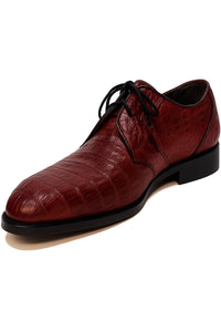 Los Altos All-Over Crocodile Lace Up Dress Shoes