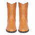 Los Altos Men's Genuine Full Quill Ostrich Honey Roper Toe Boots