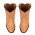 Los Altos Men's Genuine Full Quill Ostrich Honey Roper Toe Boots