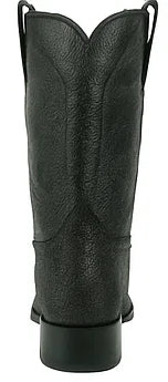 Los Altos Men’s Genuine Single Stone Sting Ray Black Roper Toe Boots