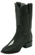 Los Altos Men’s Genuine Single Stone Sting Ray Black Roper Toe Boots