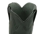 Los Altos Men’s Genuine Single Stone Sting Ray Black Roper Toe Boots