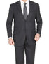 Modern Fit 2 Piece Pinstripe Suit 2 Button Black