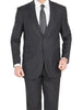 Modern Fit 2 Piece Pinstripe Suit 2 Button Black