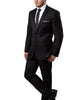 Black with Black Satin Slim Men's Suit Tazio Suits - Paul Malone.com
