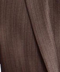 Classic Brown Solid Textured Suit with Vest