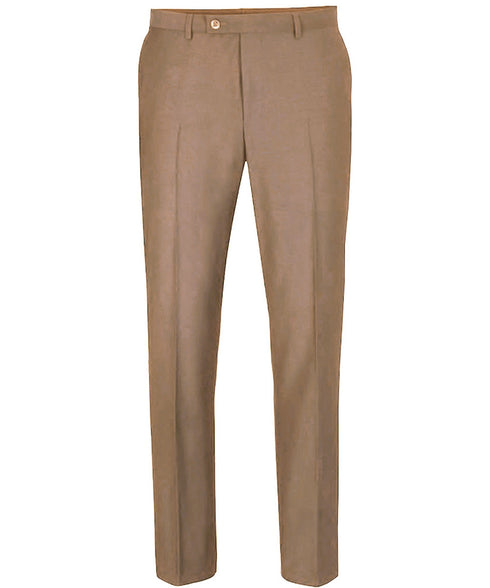 Classic Solid Textured dark Tan Suit with Vest