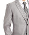 Classic Solid Textured Light Grey Suit with Vest