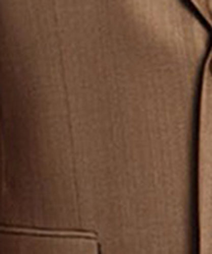 Classic Solid Textured Toast Brown Suit with Vest
